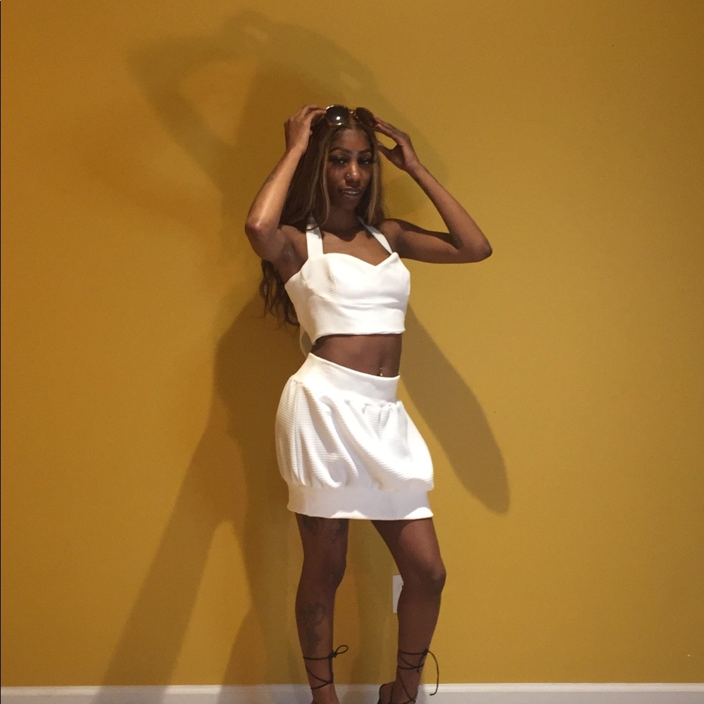 2 piece halter top / skirt
